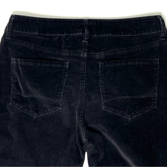 NYDJ Marilyn Mini Wale Corduroy Pants sz 8 Black Slim Straight Leg Staple Piece - Picture 5 of 15